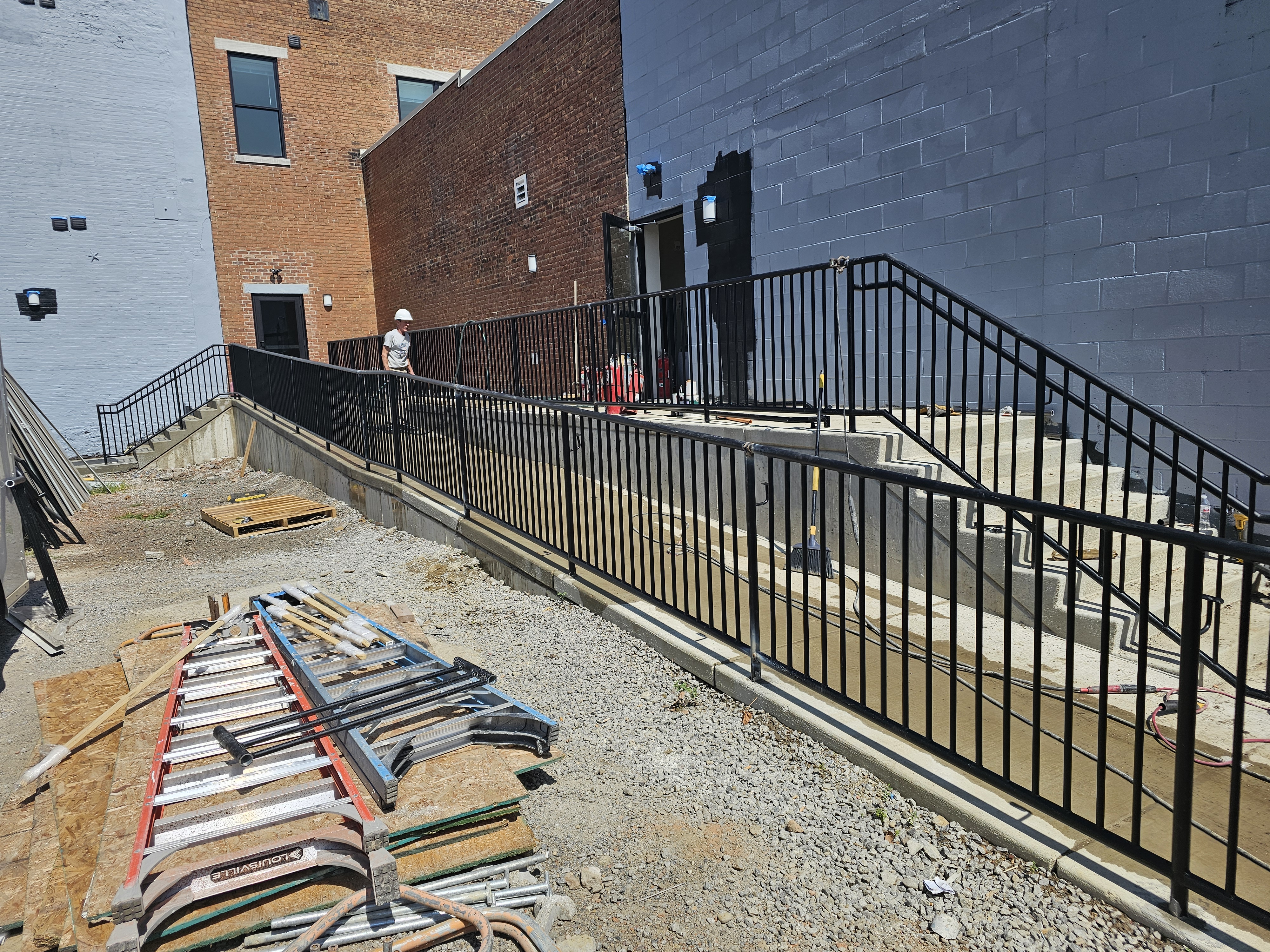 Custom railing fabricated and installed